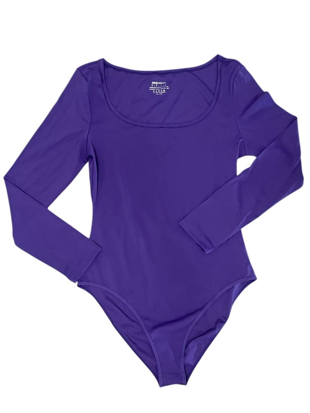 DAVID ARCHY Mulberry Purple Long Sleeve Modal Soft Bodysuit Going Out Tops NWOT